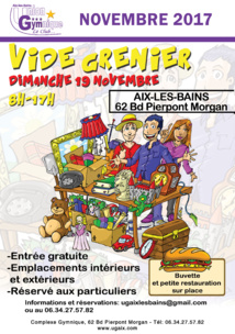 VIDE GRENIER - Dimanche 19 Novembre 2017 VIDE GRENIER - Dimanche 19 Novembre 2017