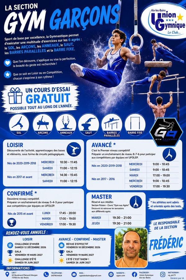  Saison 2026 2027 Gym Garçons