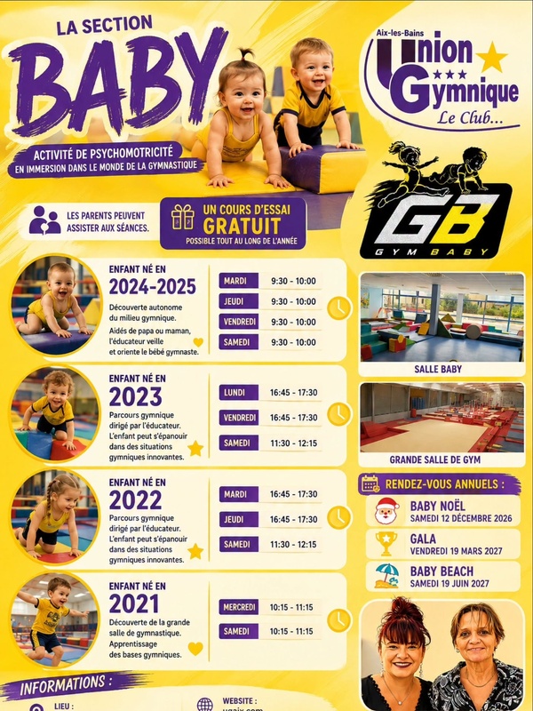 Saison 2026 2027 Baby Gym