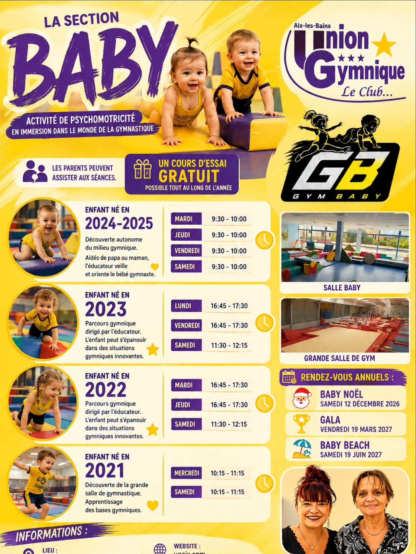 Saison 2026 2027 Baby Gym