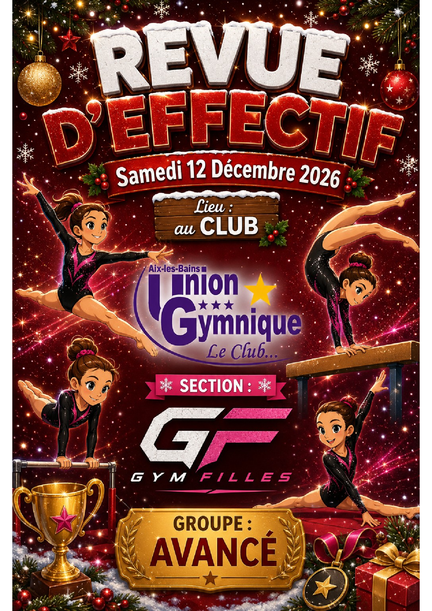 Revue d'effectif Fille (Avancé)