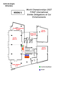 Accueil délégation & salles d'entraînement 1er étage